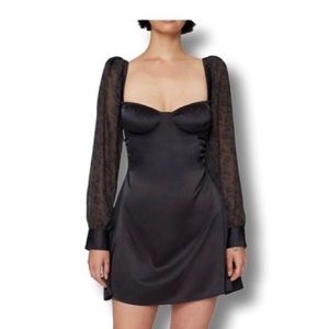 Weworewhat black puff sleeve dress